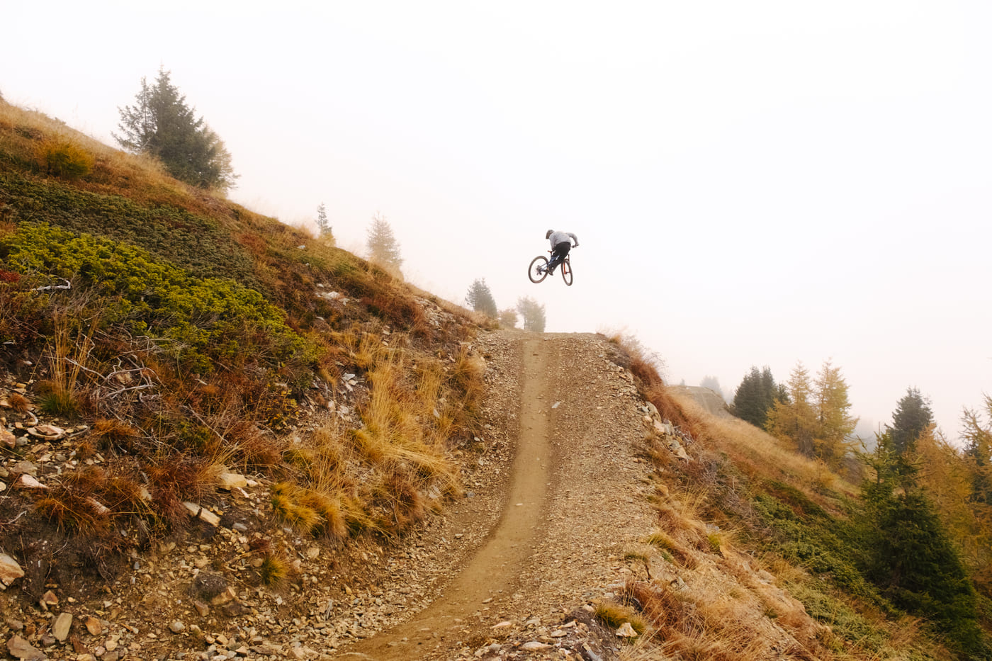 I colori intensi dell'autunno al bike park di Plan de Corones