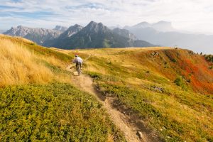 I colori intensi dell'autunno al bike park di Plan de Corones