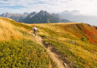 I colori intensi dell'autunno al bike park di Plan de Corones