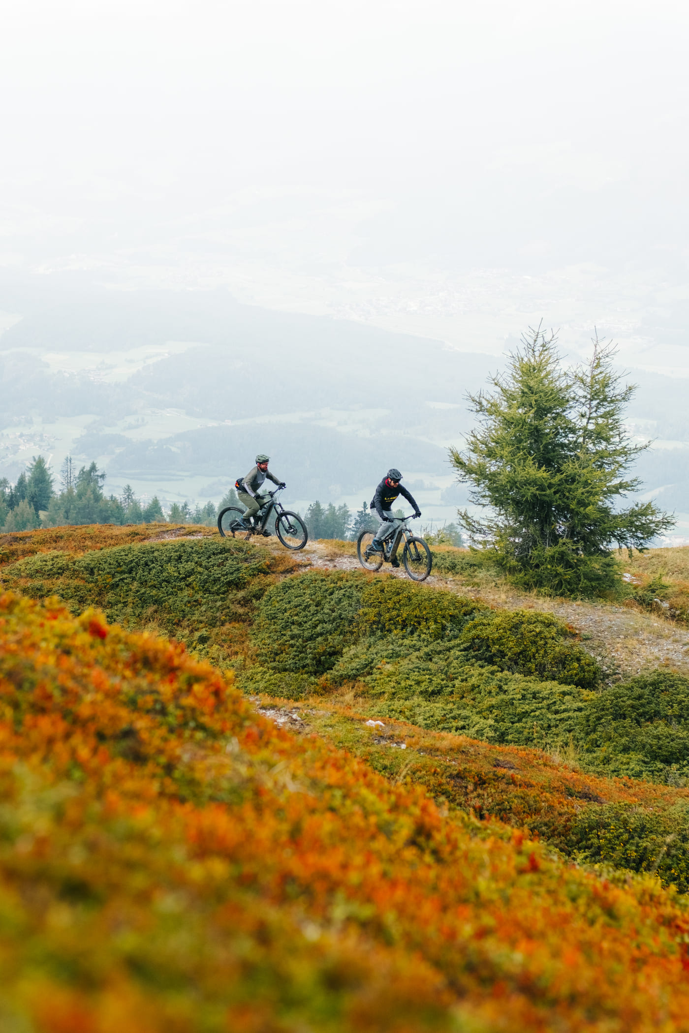 I colori intensi dell'autunno al bike park di Plan de Corones